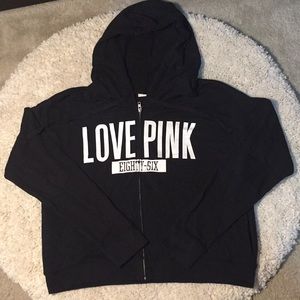 Pink black hoodie size large